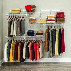 ShelfTrack Adjustable Closet Organizer 5' - 8' W, White