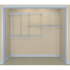 ShelfTrack Adjustable Closet Organizer 5' - 8' W, White