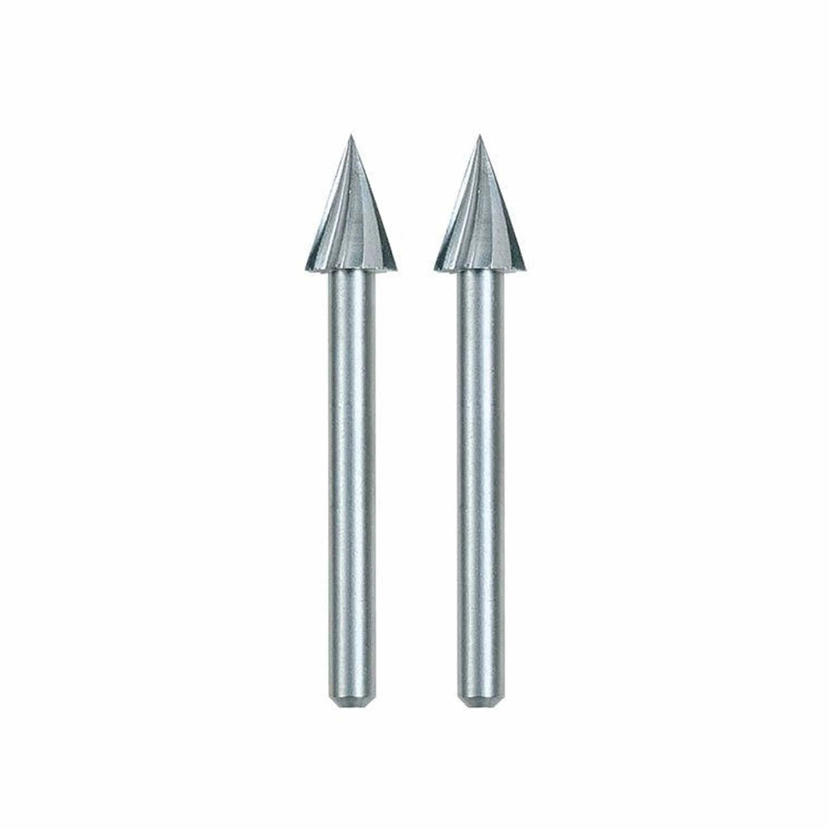 HSS Cutter Triangular Tip - 1/4" Diameter - 1/8" Shank - 2 Pack