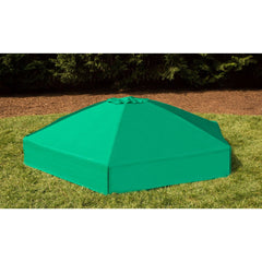 Classic Sienna 7' x  8' x 5.5 " Composite Hexagon Sandbox Kit with Telescoping Canopy/Cover - 2" profile