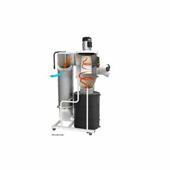 Cyclone Dust Collector with 2-Micron Canister Filter - 2 HP 1 Ph 230V - JCDC-2