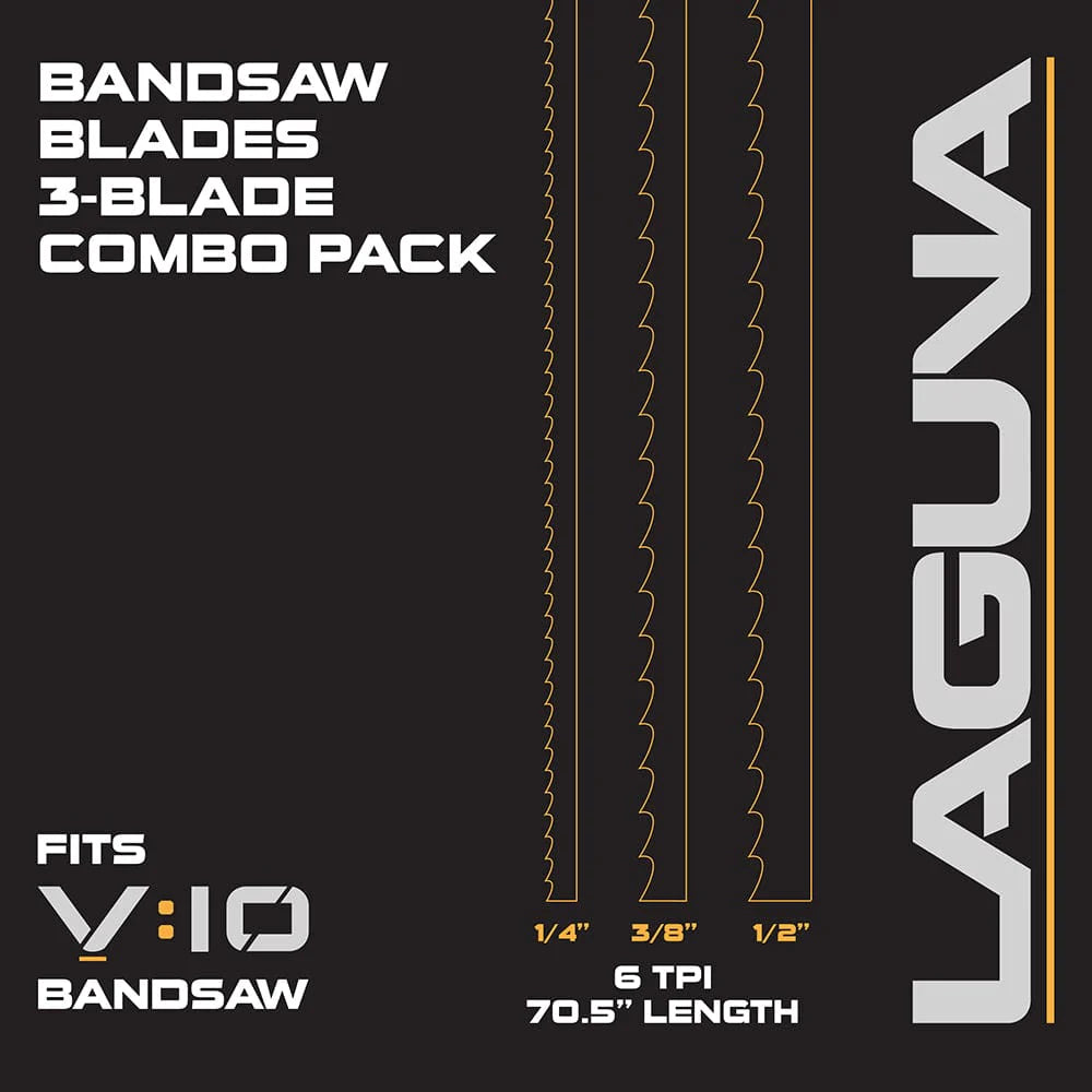 Assorted Bandsaw Blade Pack for V:10- 3 Pack