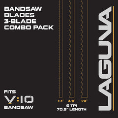 Assorted Bandsaw Blade Pack for V:10- 3 Pack