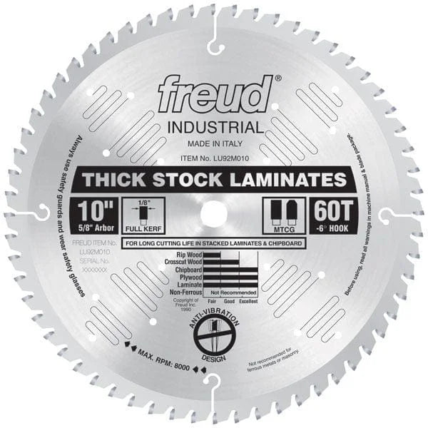 LU92M010 MTCG Laminate Flooring Circular Saw Laminate Saw Blade 10" x 5/8" Bore x 60 Tooth