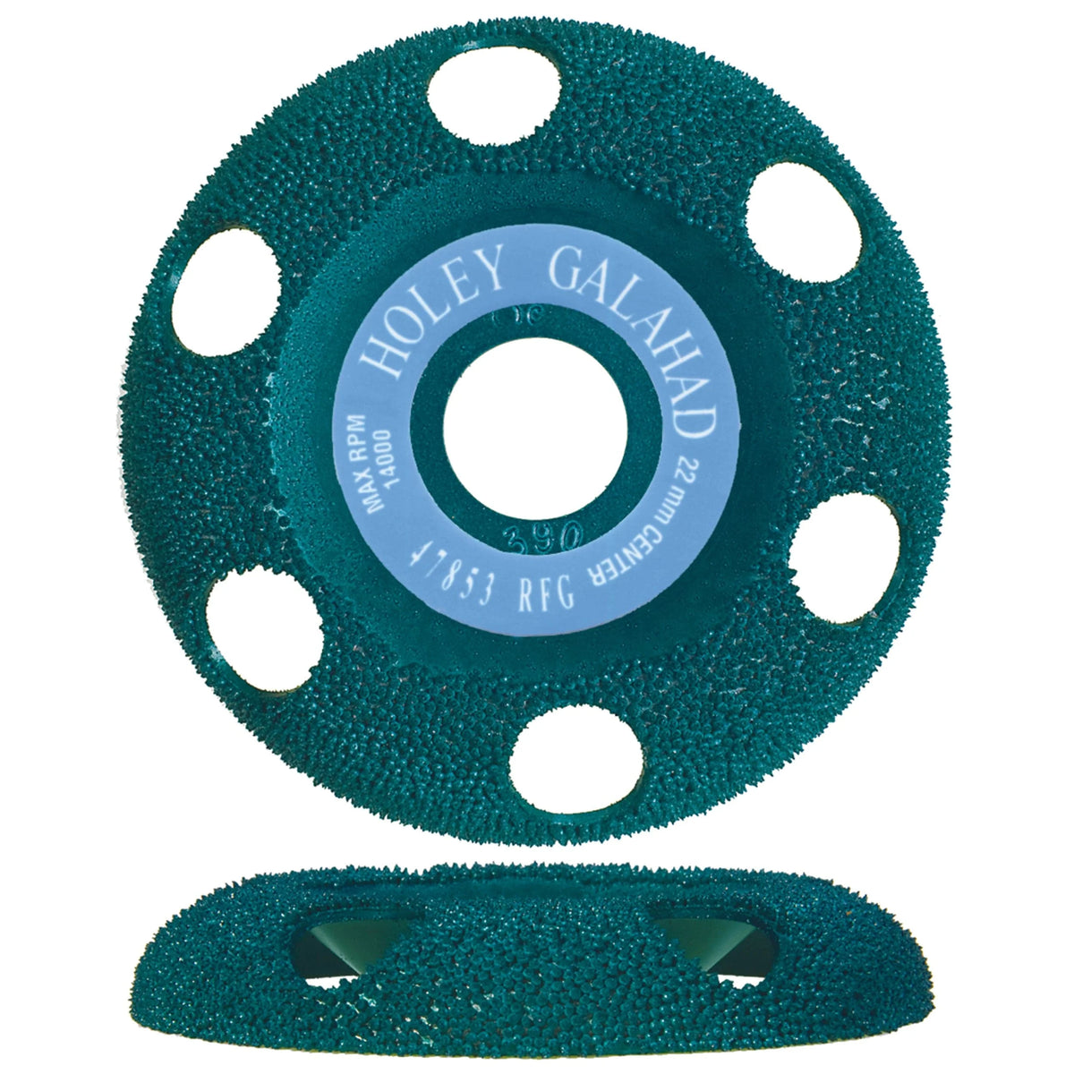 Holey Galahad See Through Disc - 7/8" Arbor - Round - Fine - Green
