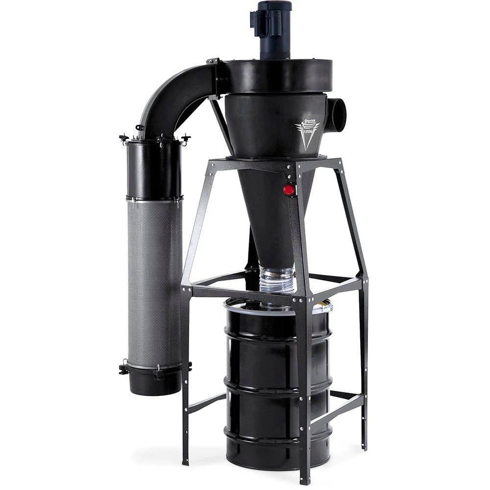 V-System 3000 55-Gallon Cyclone Dust Collector with Stand - HEPA GFM - 3 HP 1 Ph 230V