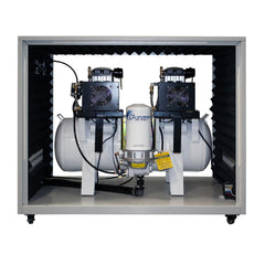4HP 20 Gallon Oil-Free Compressor with Air Drying System and Auto Drain Valve in Soundproof Cabinet