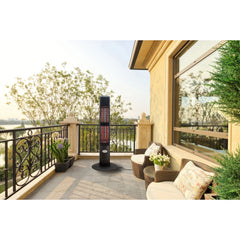 Infrared Electric Outdoor Heater - Freestanding with Remote - 2 Heat Settings